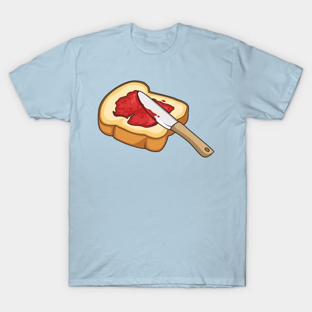 Bread & jam cartoon illustration T-Shirt by Miss Cartoon